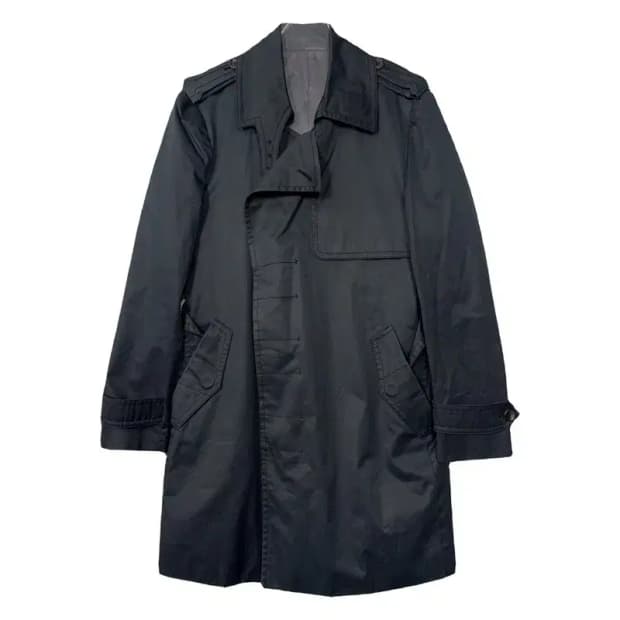 솔리드옴므 블랙 클래식 트렌치 코트 100