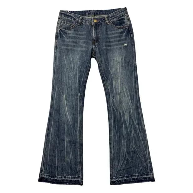 빈티지 워싱 디테일 Y2K 부츠컷 청바지 L