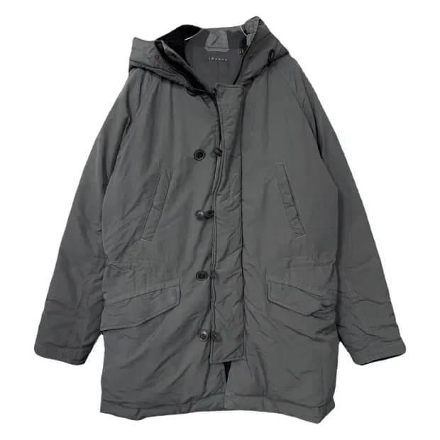 띠어리 그레이 버튼 다운 롱 패딩 S/P