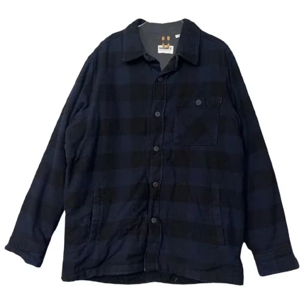 팀버랜드 체크 네이비 플란넬 자켓 L/G
