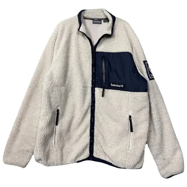 팀버랜드 크림 베이지 플리스 후리스 XL/TG
