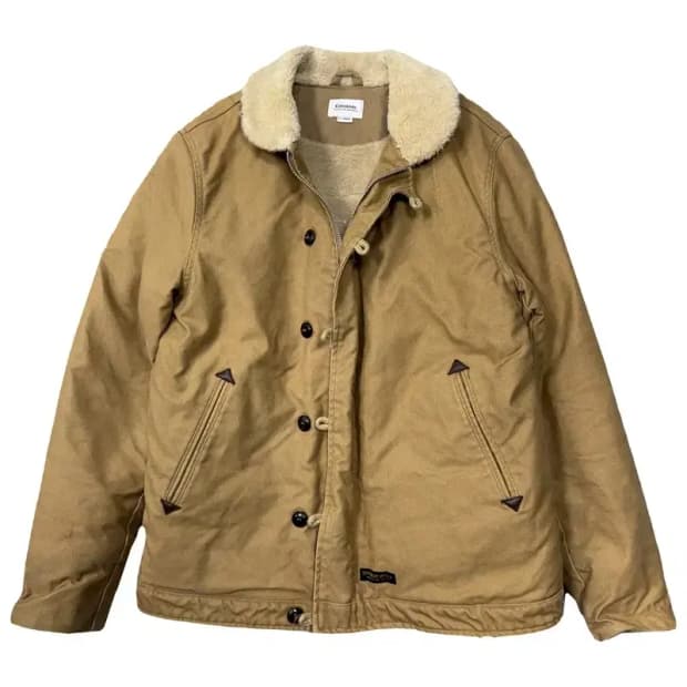 커버낫 베이지 빈티지 버튼 자켓 X-LARGE
