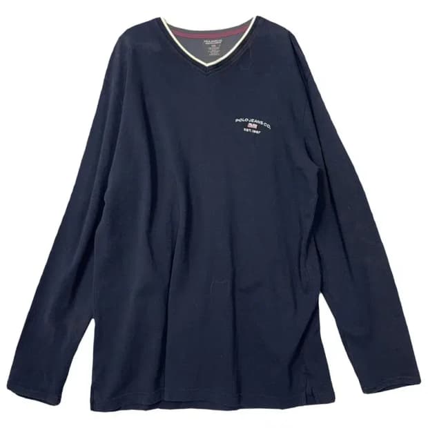 폴로 진스 컴퍼니 빈티지 슬리브 긴팔티 M