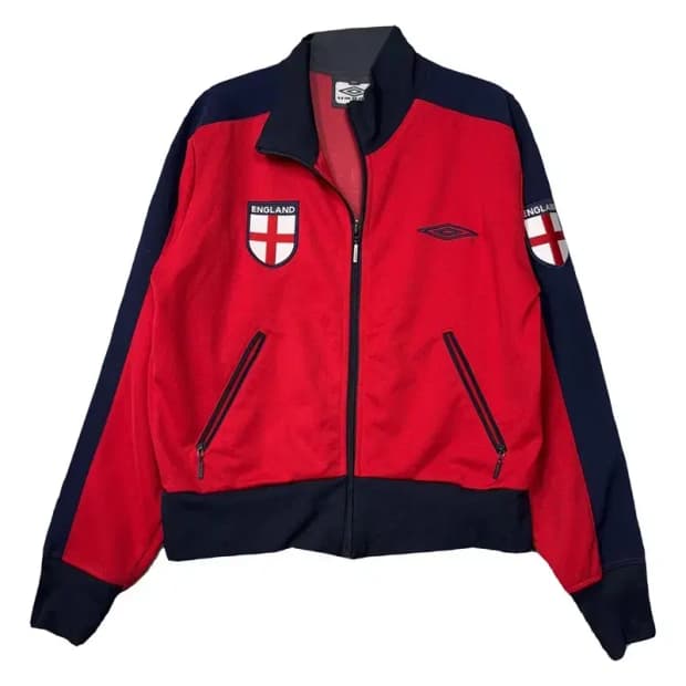 엄브로 잉글랜드 레드 집업 저지 90