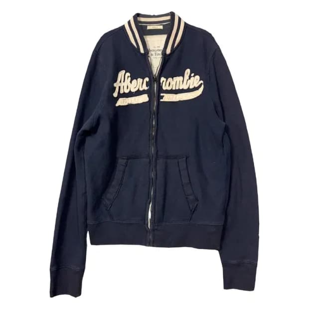 아베크롬비 스펠 자수 Y2K 단가라 블루종 L