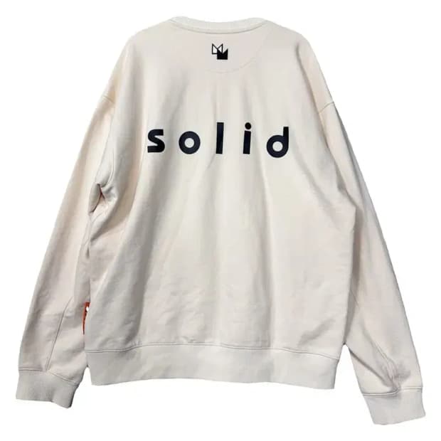 솔리드 옴므 캐주얼 백 스펠 로고 맨투맨 95