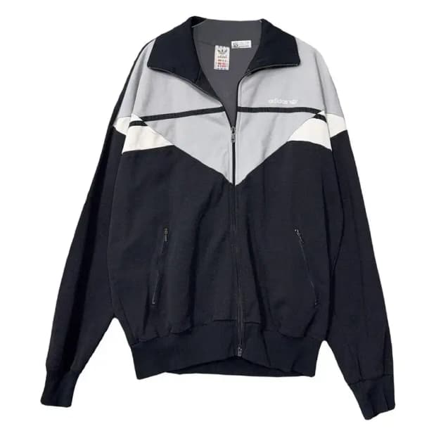 아디다스 빈티지 스펠 로고 트랙탑 집업 저지 L(M)