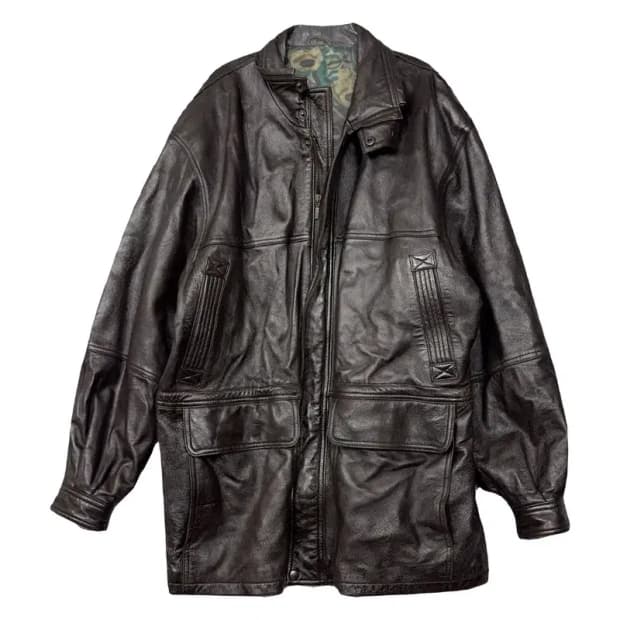 빈티지 리얼레더 코트 XL