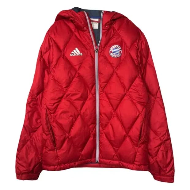 아디다스 바이에른 뮌헨 레드 덕다운 패딩 L
