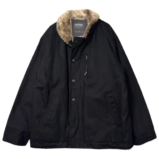 프리즘웍스 블랙 버튼 울프죠 버튼 자켓 X-LARGE