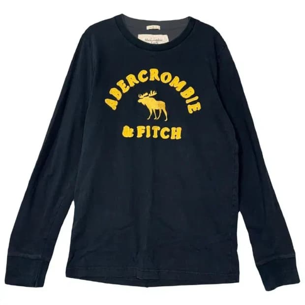 아베크롬비 로고 Y2K 슬리브 긴팔티 L