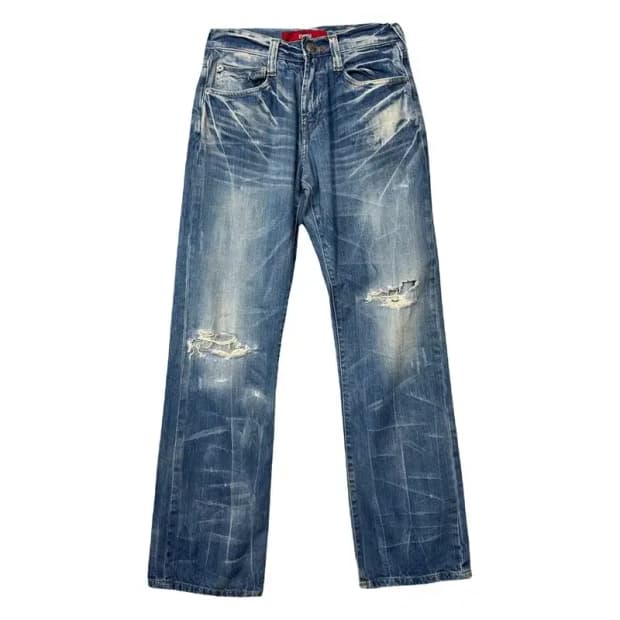 에비수 Y2K 워싱 백로고 청바지 28