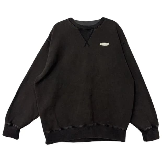 스컬프터 블랙 자수 스웻셔츠 S