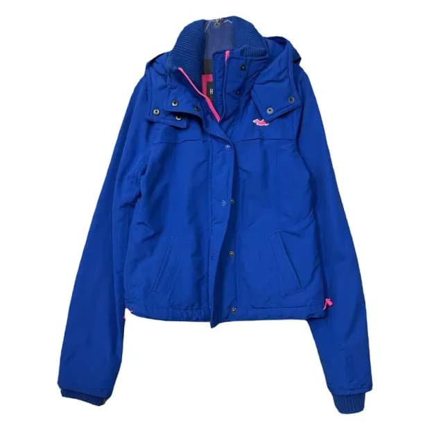 홀리스터 블루 빈티지 로고 윈드 자켓 S