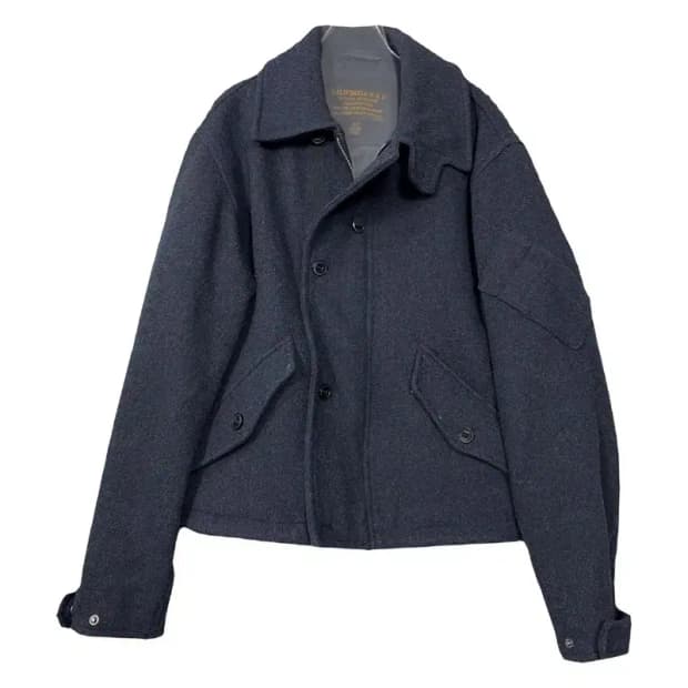 후아유 네이비 카라 코트 자켓 M