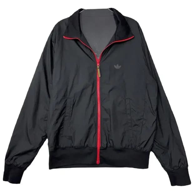 아디다스 패치 양면 흑탭 빈티지 트랙탑 집업 저지 100