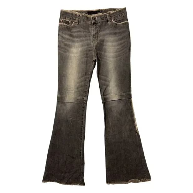 빈티지 흑청 워싱 Y2K 부츠컷 데님팬츠 30