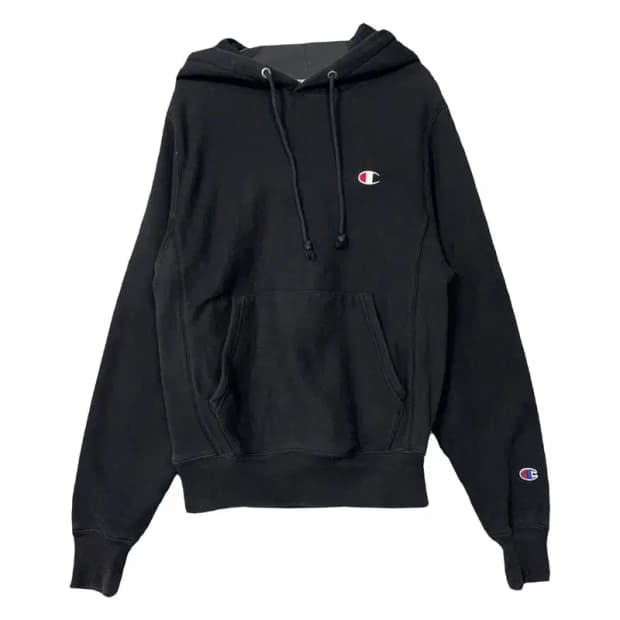 챔피온 리버스 위브 로고 스웻 후드티 XS