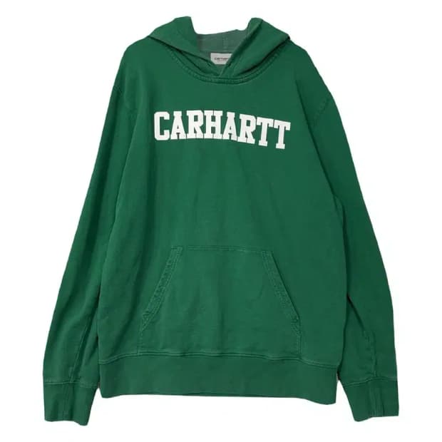 칼하트 프린팅 그린 후드티 M