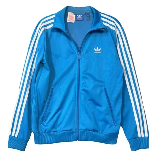 아디다스 블루 파이어버드 트랙탑 집업 저지 M