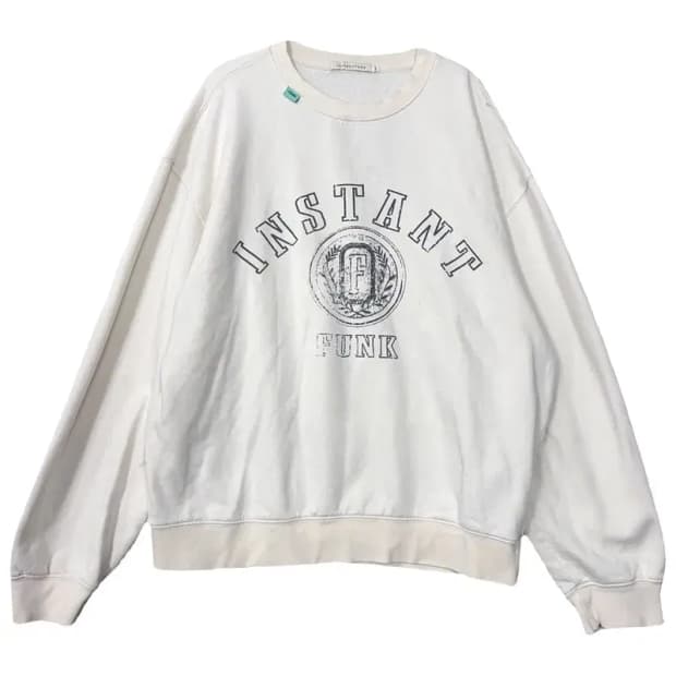 인스턴트 펑크 프린팅 화이트 맨투맨 3
