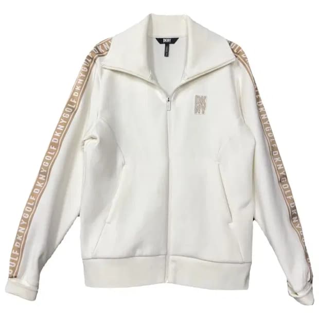 DKNY 화이트 로고 트랙탑 집업 S