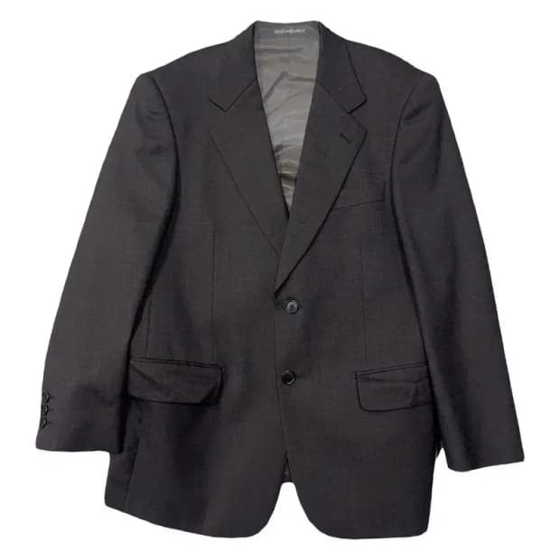 입생로랑 그레이 투버튼 정장 블레이저 37R