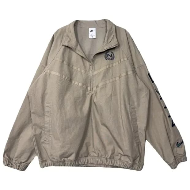 나이키 윈드러너 캔버스 베이지 바람막이 웜업 M
