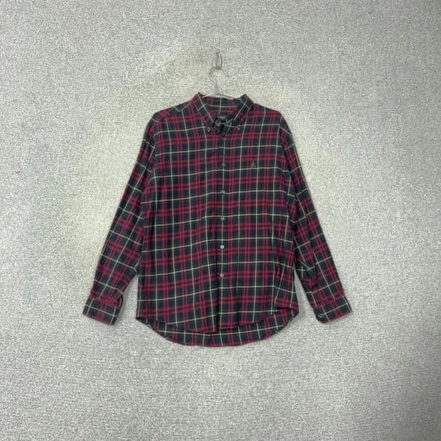 빈폴 로고 빈티지 체크셔츠 100