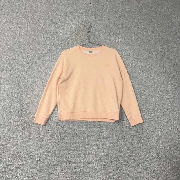 노스페이스 로고 여성 코랄 맨투맨 S