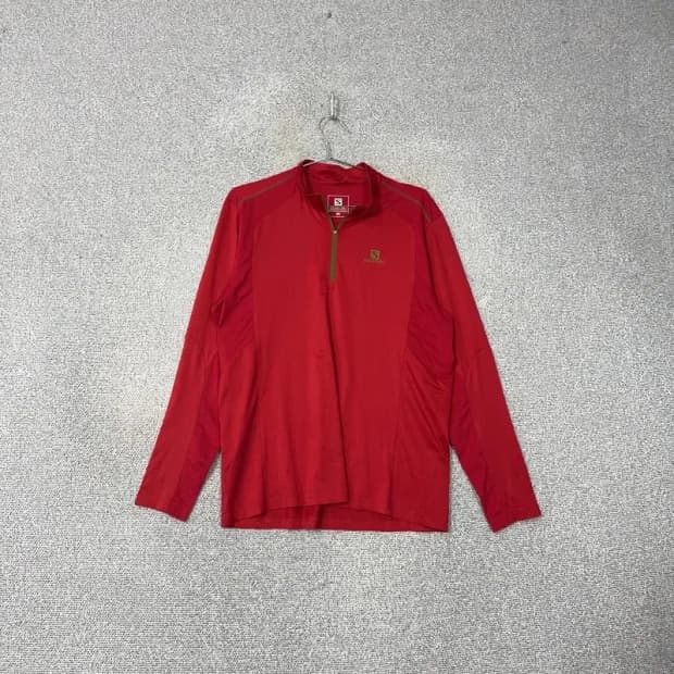 살로몬 로고 기능성 반집업 긴팔티 105