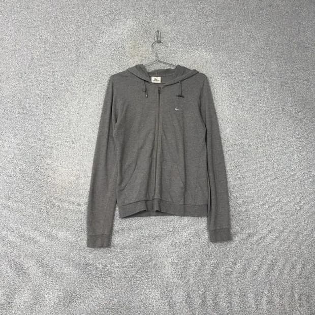 라코스테 그레이 캐주얼 로고 후드집업 90