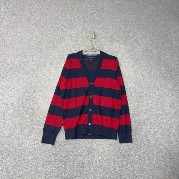 타미힐피거 스트라이프 캐주얼 가디건 M