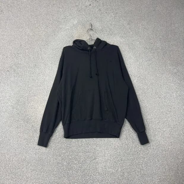 챔피온 빈티지 올블랙 오버핏 후드티 S