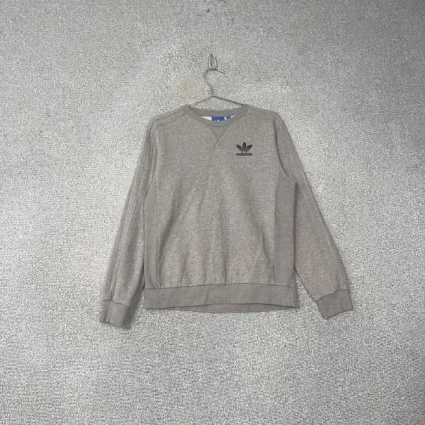 아디다스 그레이 삼선 맨투맨 90