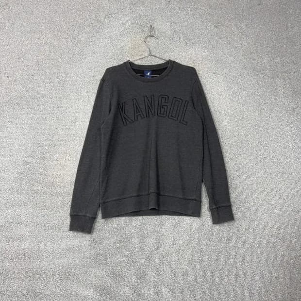 캉골 프린팅 로고 남성 딥 그레이 캐주얼 맨투맨 M