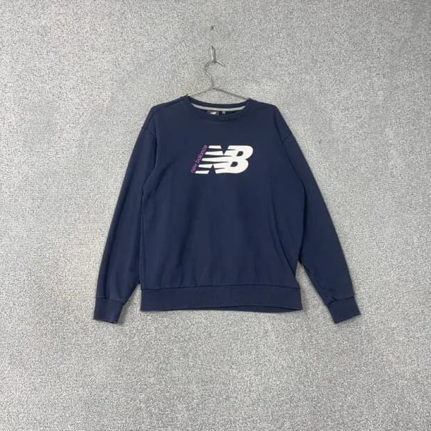 뉴발란스 프린팅 로고 네이비 맨투맨 L