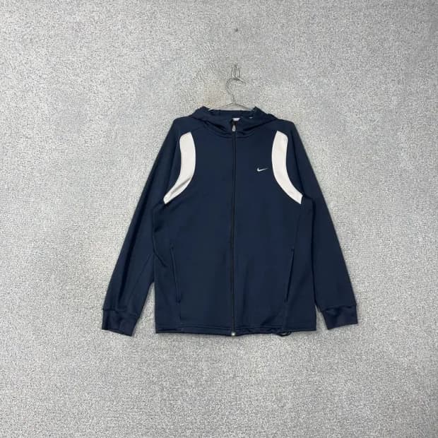 나이키 드라이핏 스우시 네이비 후드집업 XL