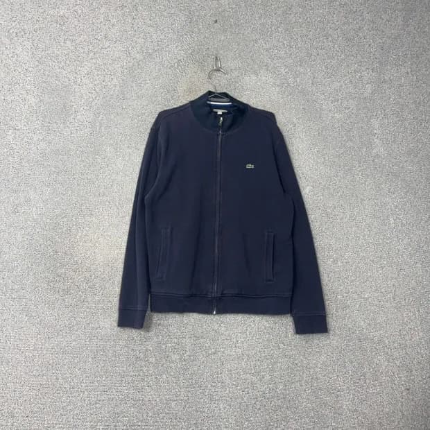 라코스테 로고 코튼 네이비 집업 져지 XL