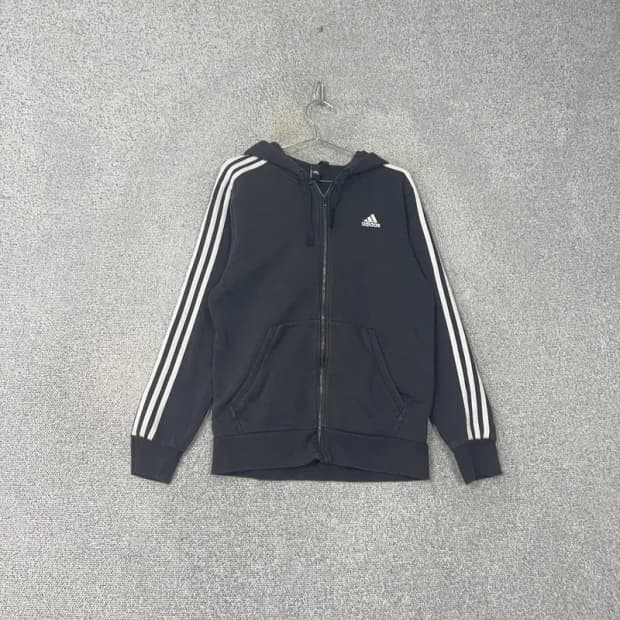 아디다스 오리지날 로고 삼선 후드집업 M