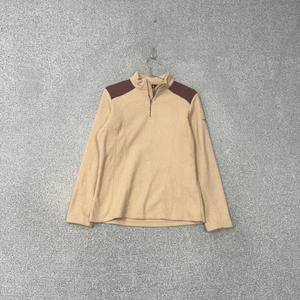 [새상품]노스페이스 견장 베이지 기능성 반집업 긴팔티 95