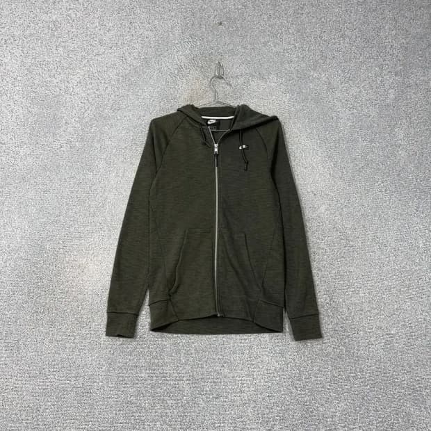 나이키 로고 기능성 카키 후드집업 XS