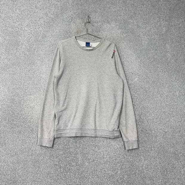 리복 라이트 그레이 캐주얼 남성 맨투맨 100