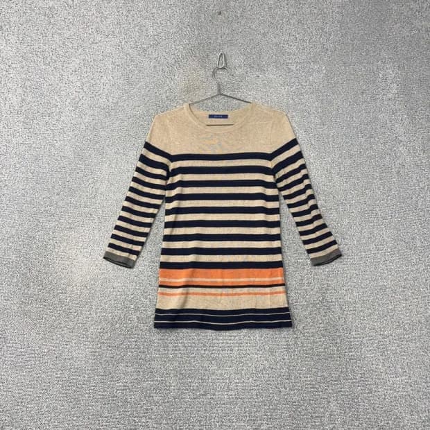 키이스 캐주얼 스트라이프 베이지 니트 69