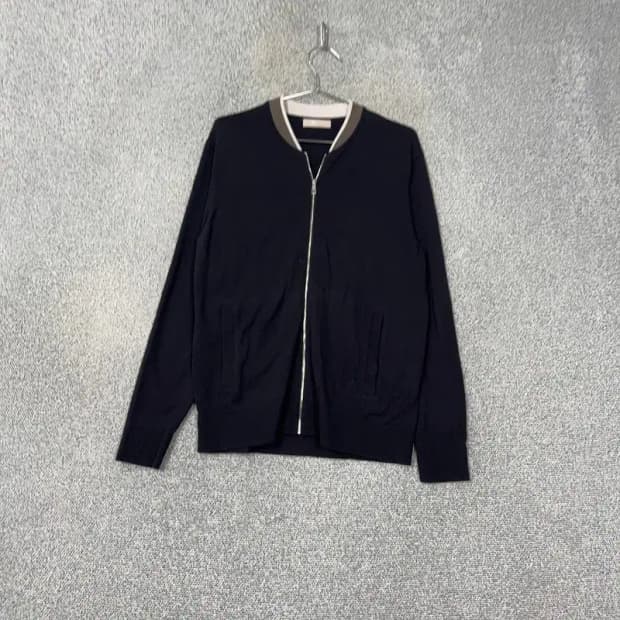 빈폴 남성 캐주얼 블루종 니트 집업 100