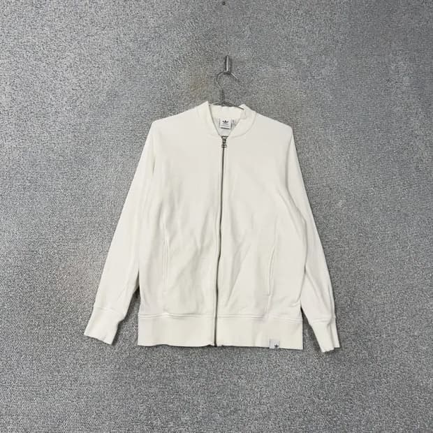 아디다스 화이트 캐주얼 남성 코튼 블루종 집업 95