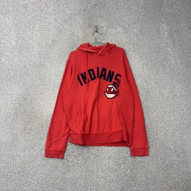 mlb 인디애나 프린팅 레드 후드티 110