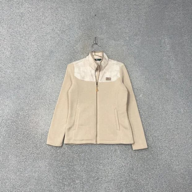 네파 베이지 로고 여성 캐주얼 후리스 집업 90