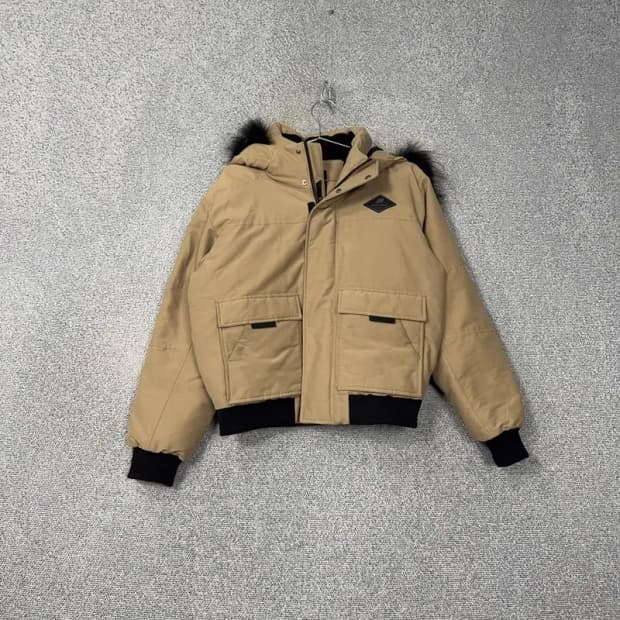 빈폴 덕다운 여성 베이지 패딩 90