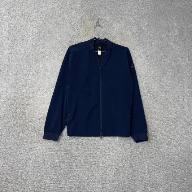 아디다스 로고 기능성 네이비 트랙탑 져지 S